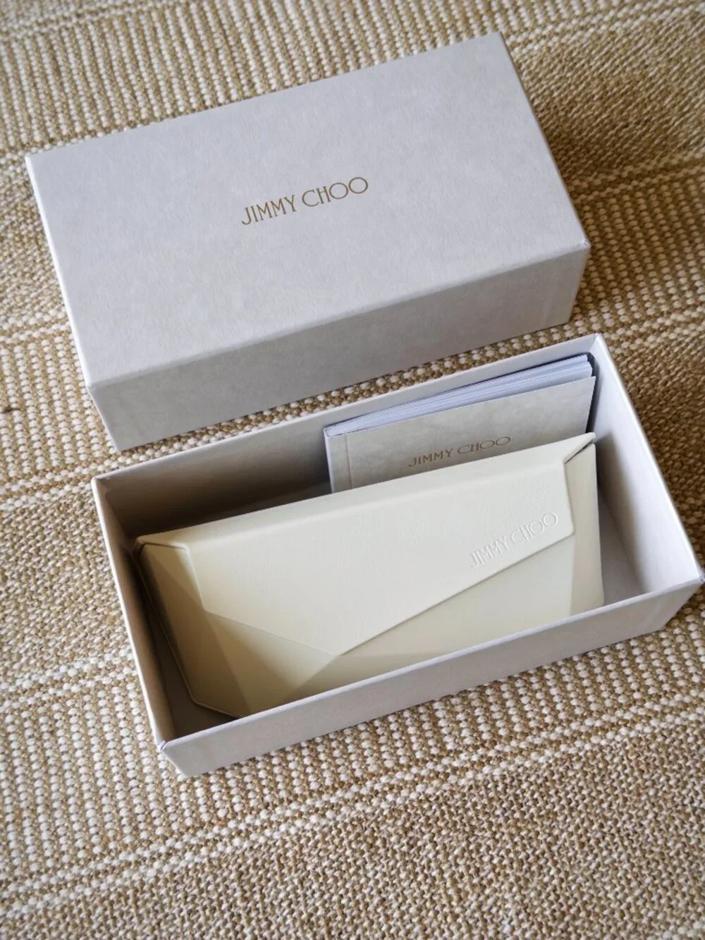 Authentic Jimmy Choo Geometric Sunglass Case & Box Set, Luxury, NEW